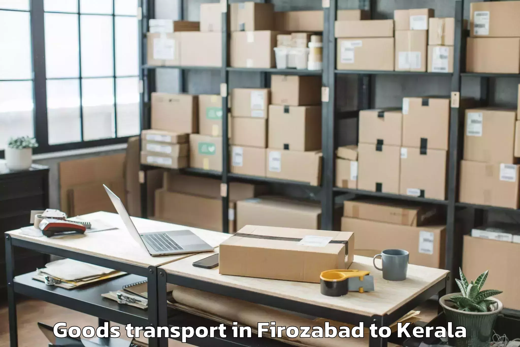 Book Firozabad to Naduvannur Goods Transport Online